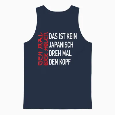 Beer Drinker Geh Mal Bier Holen T-Shirt, Black Unisex Tank Top - Navy