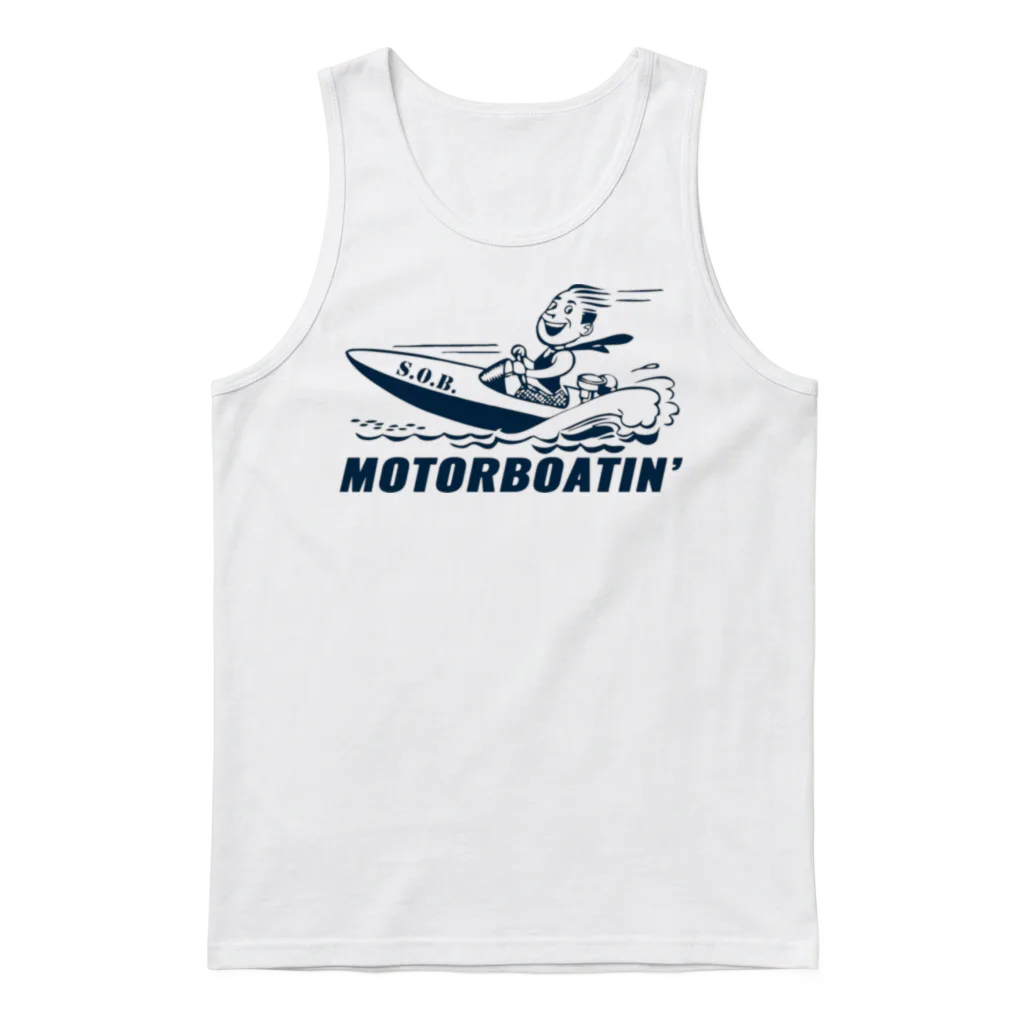 Motorboatin S.o.b. Unisex Tank Top - White