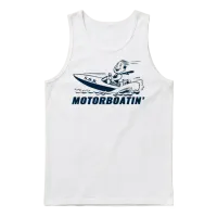 Motorboatin S.o.b. Unisex Tank Top - White – 1
