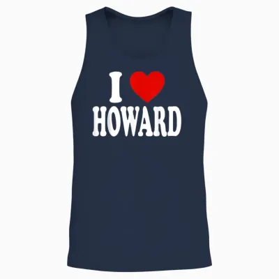 I Love Howard T-Shirt, Black, S Unisex Tank Top - Navy