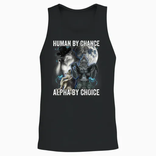 Human by Chance Alpha by Choice Unisex Tank Top - Black