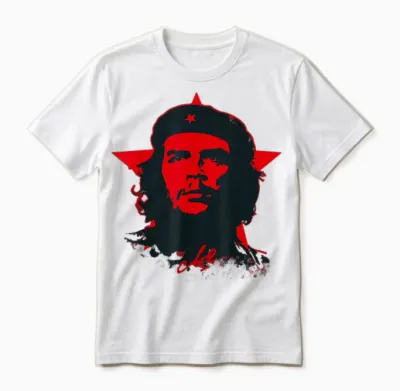 Che Guevara Shirt Stern Revolution Kuba Rebel Icon Unisex T-Shirt - White