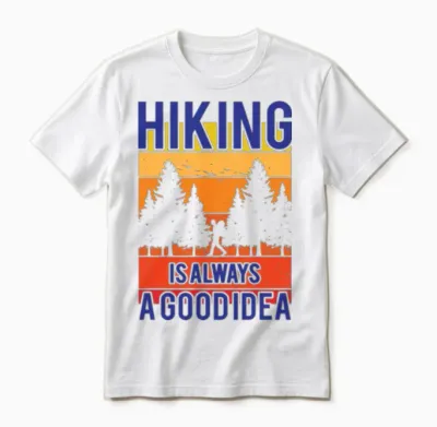 Hiking Is Always a Good Idea Unisex T-Shirt - White