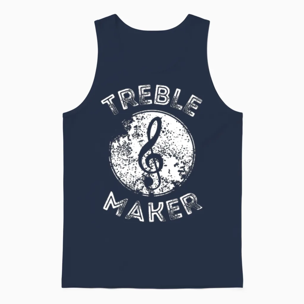 Funny Musician - Music Lovers Unisex Tank Top in Navy