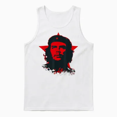 Che Guevara Shirt Stern Revolution Kuba Rebel Icon Unisex Tank Top - White