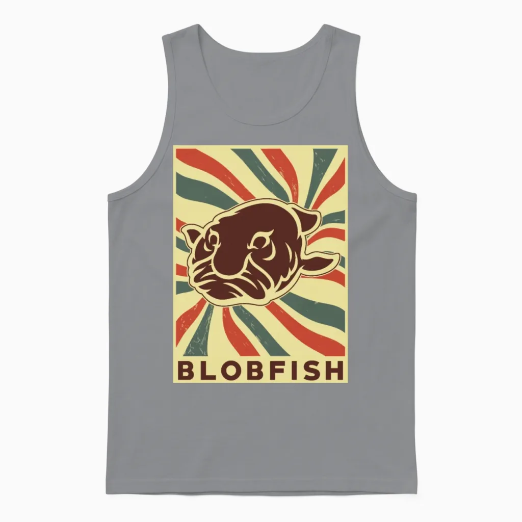 Blobfish Retro Vintage Unisex Tank Top - Sport Grey