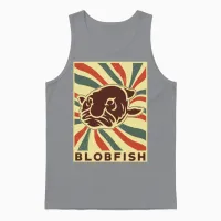 Blobfish Retro Vintage Unisex Tank Top - Sport Grey – 1