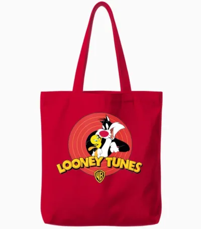 Looney Tunes Sylvester and Tweety Tote Bags - Red