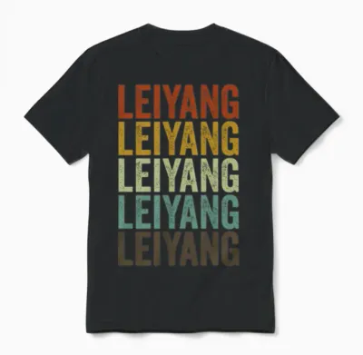 Leiyang China Retro Vintage Unisex T-Shirt - Black