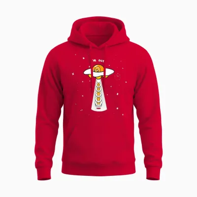 Gudetama Spaced Out Unisex Hoodie - Red