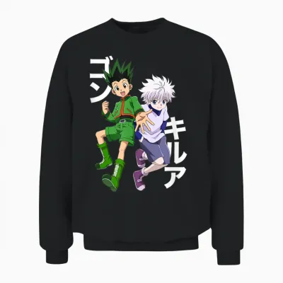 Hunter X Hunter Gon and Killua Unisex Sweatshirt - Black