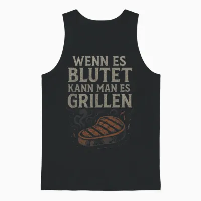 Wenn Es Blutet Kann Man Es Grillen - Barbecue Unisex Tank Top - Black