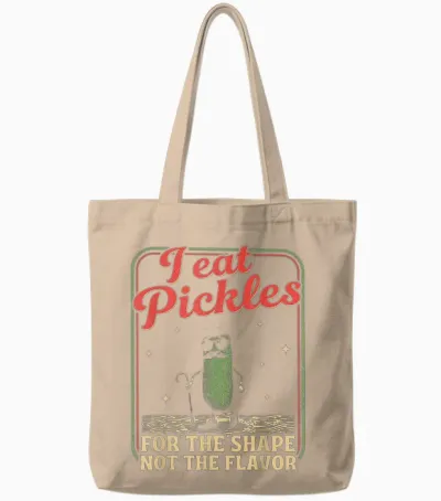 Peinliches Shirt Lustig Unangemessene Pickle Adult Humor Tote Bags - Natural