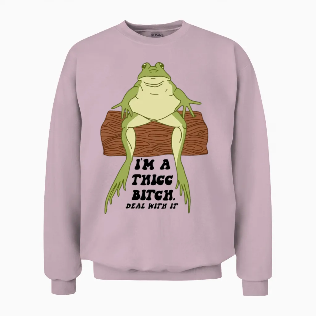 I'm a Think Bitch Unisex Sweatshirt in Light Pink