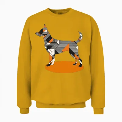 Geometry Dog Unisex Sweatshirt - Gold