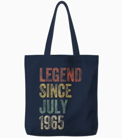 Legend 1965 60th Birthday Gifts for Men Women 60 Year Old Tote Bags - Navy