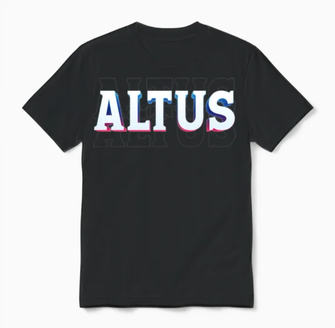 Retro - Altus Unisex T-Shirt in Black