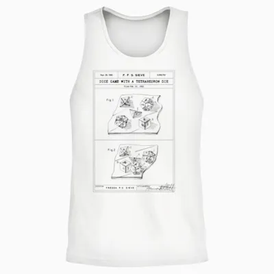 Dice Game Patent (dark Ink) Unisex Tank Top - White