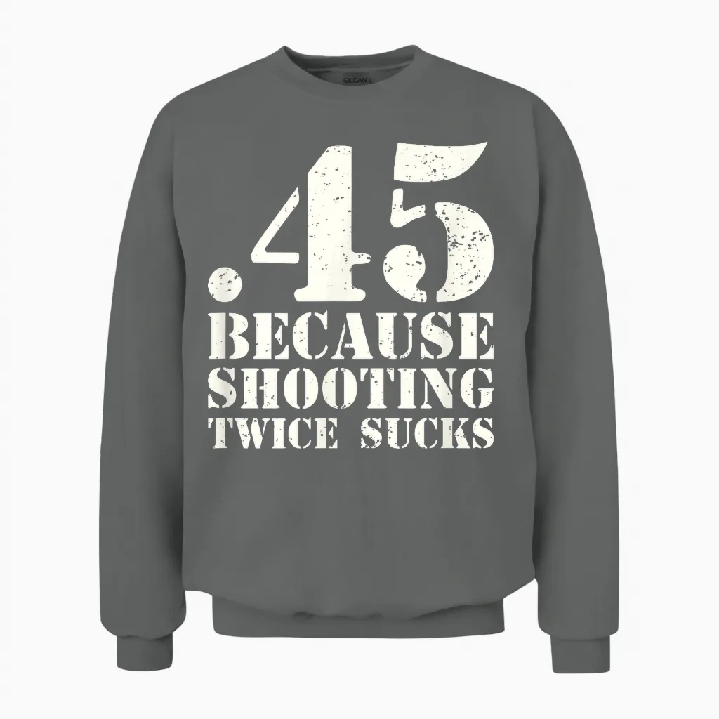 Kaliber 45 Lustiges Sportschützin Sportschütze Unisex Sweatshirt in Graphite Heather
