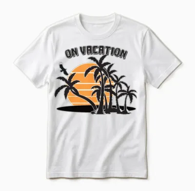 On Vacation Tshirt Design Summer Unisex T-Shirt - White