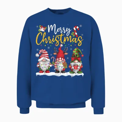 Christmas Gnomes for Christmas Lovers, Family, Men, Women, Unisex Sweatshirt - Royal