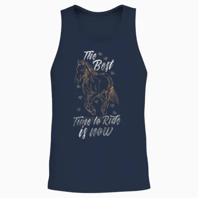 Horse Horse Lovers Mustang Love of Animals Unisex Tank Top - Navy