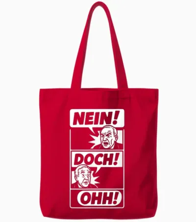 Nein! Doch! Ohh! - Kultreaktion in Comic Style Tote Bags - Red