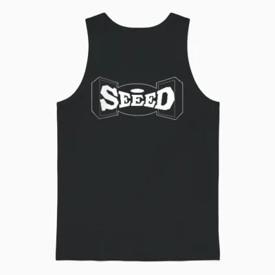 Vinyl Circle T-Shirt, Black Unisex Tank Top - Black