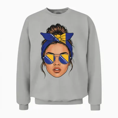 Bosnien Und Herzegowina Wurzeln Bosnien Flagge Unisex Sweatshirt - Ash