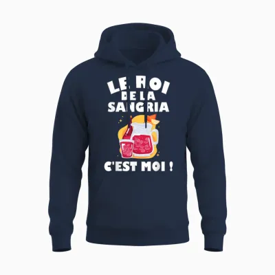 King of the Sangria | Alcohol Aperitif | Spanish Specialty T-Shirt, Black, S Unisex Hoodie - Navy