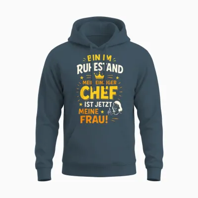 Funny Pension Retirement Retirement T-Shirt with German Text Unisex Hoodie - Dark Heather