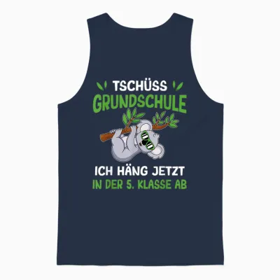 Schulkind Koala Tschüss Grundschule Häng in Der 5. Klasse Unisex Tank Top - Navy