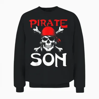 Pirate Son Pirate Skull Unisex Sweatshirt - Black