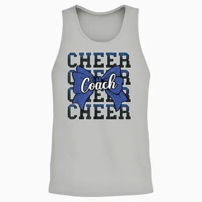 Blau Funny Sport Loud Proud Cheer Coach Dad Father's Day Unisex Tank Top - Ash