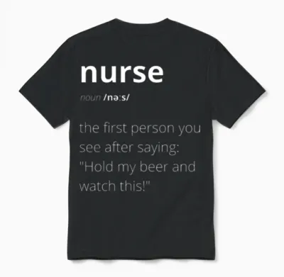 Nurse | Funny Definition Unisex T-Shirt - Black