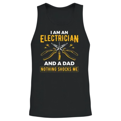 Electrician Funny Funny Electrician Unisex Tank Top - Black