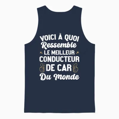 This Is What the Best T-Shirt Car Driver Looks Like, Black, S Unisex Tank Top - Navy