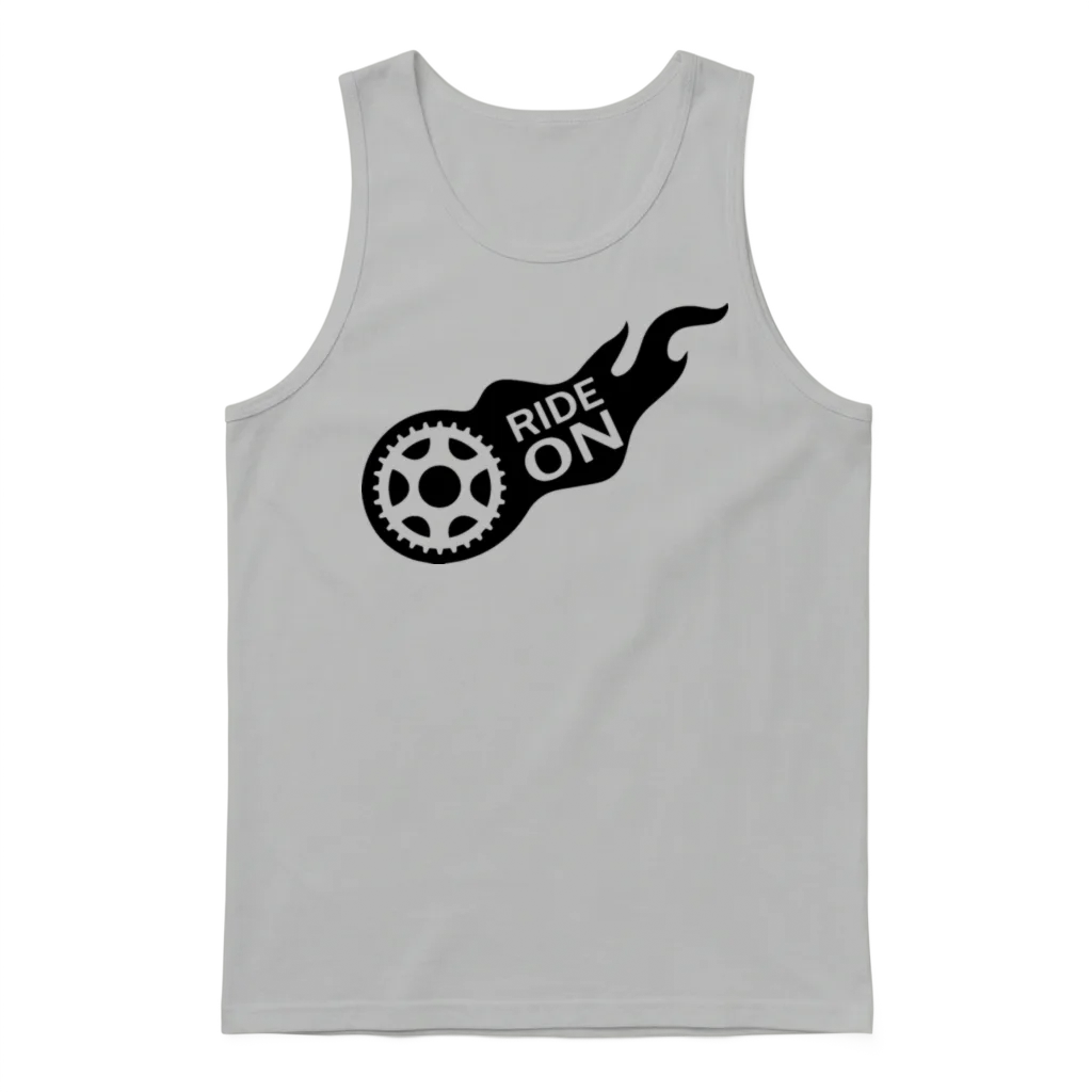 Ride On. Unisex Tank Top - Ash