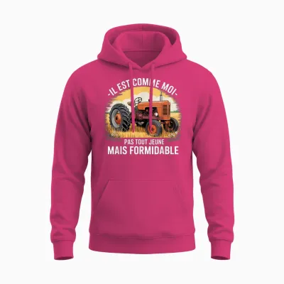Old Tractor Not All Young but Great Gift Men Unisex Hoodie - Heliconia