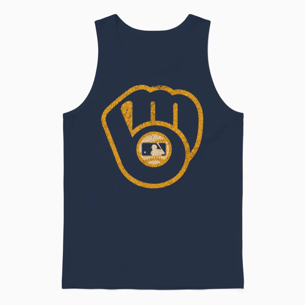 Vintage Brewers Retro Classic Gifts for Men Women Unisex Tank Top in Navy