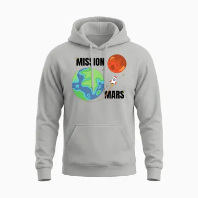 Mission Mars Unisex Hoodie - Ash