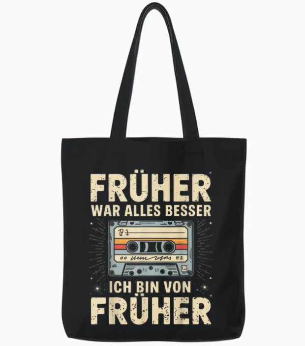 Retro Cassette 80s 90s Party 90s Costume Fancy Dress T-Shirt, Black Tote Bags in Black