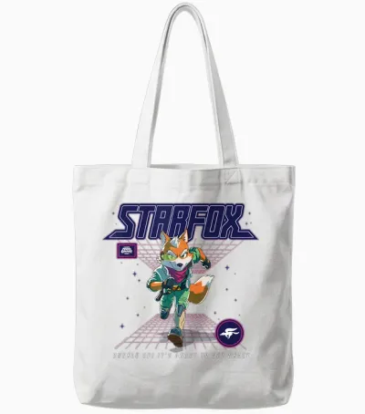 The Super Mario Galaxy Movie Starfox About to Get Crazy Tote Bags - White