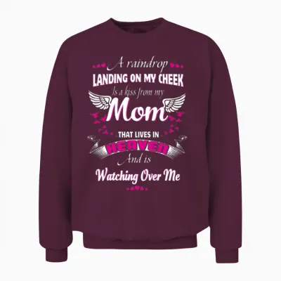Memorial of Parents in Heaven for Daughter Son Unisex Sweatshirt - Maroon