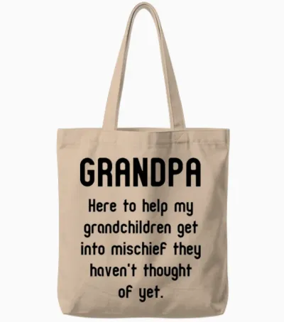 Funny Grandpa Tote Bags - Natural