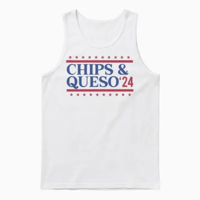 2024 Chips Queso Unisex Tank Top - White