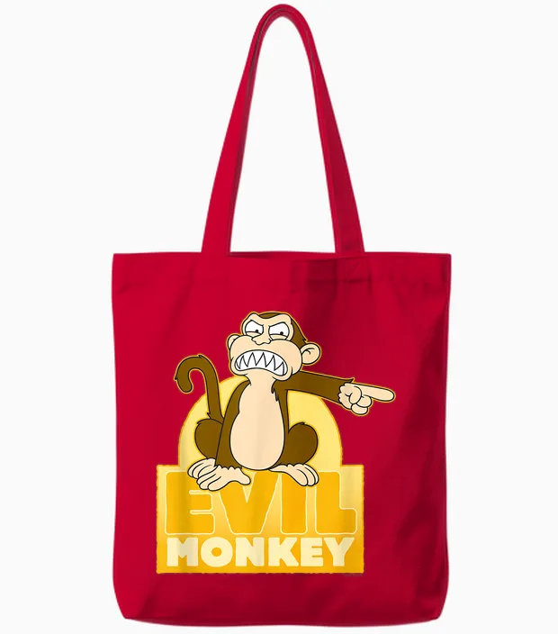 Family Guy Böser Affe Tote Bags in Red