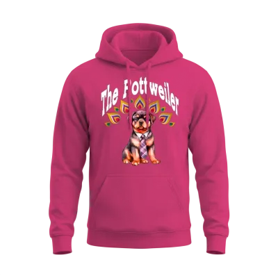 Rottweiler Dog Unisex Hoodie - Heliconia