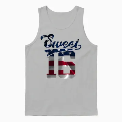 Sweet 16 Usa Sweet Sixteen 16. Geburtstag Unisex Tank Top - Ash