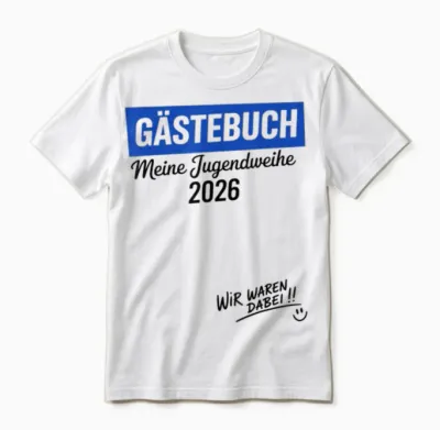 Jugendweihe 2026 Gästebuch Geschenke Junge Mädchen Unisex T-Shirt - White